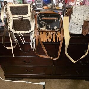 Trendy Cowhide Crossbody Bags